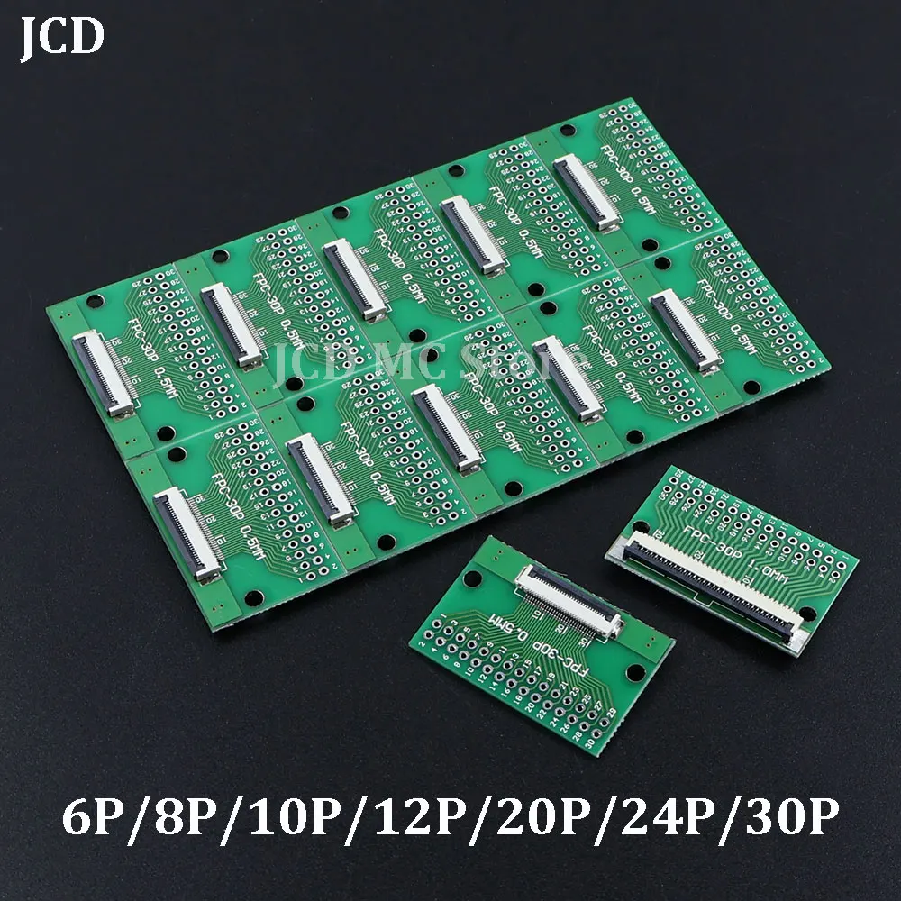 Placa adaptadora de Cable Flexible FPC FFC, conector de paso de 0,5mm SMT a 2,54mm, 6P/8P/10P/12P/20P/24P/30P, 1/5/10 Uds. - imagen 2