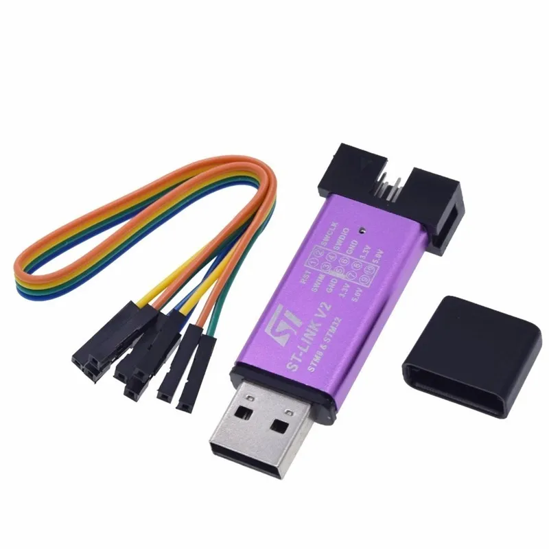 1/5 Uds ST LINK Stlink ST-Link V2 Mini STM8 STM32 simulador descarga programador programación con cubierta A41 para arduino - imagen 4