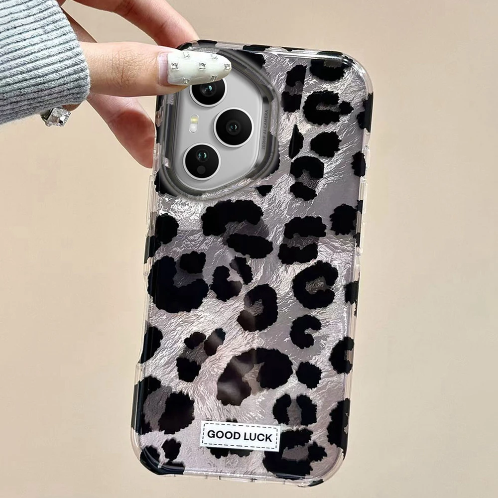 Funda de teléfono Retro de leopardo negro para Honor 400 200 90 Smart Pro Magic7 6 5 70 Lite X9a X9c X9b X8b X8a X8c X7c X7b X6c X6 - imagen 2