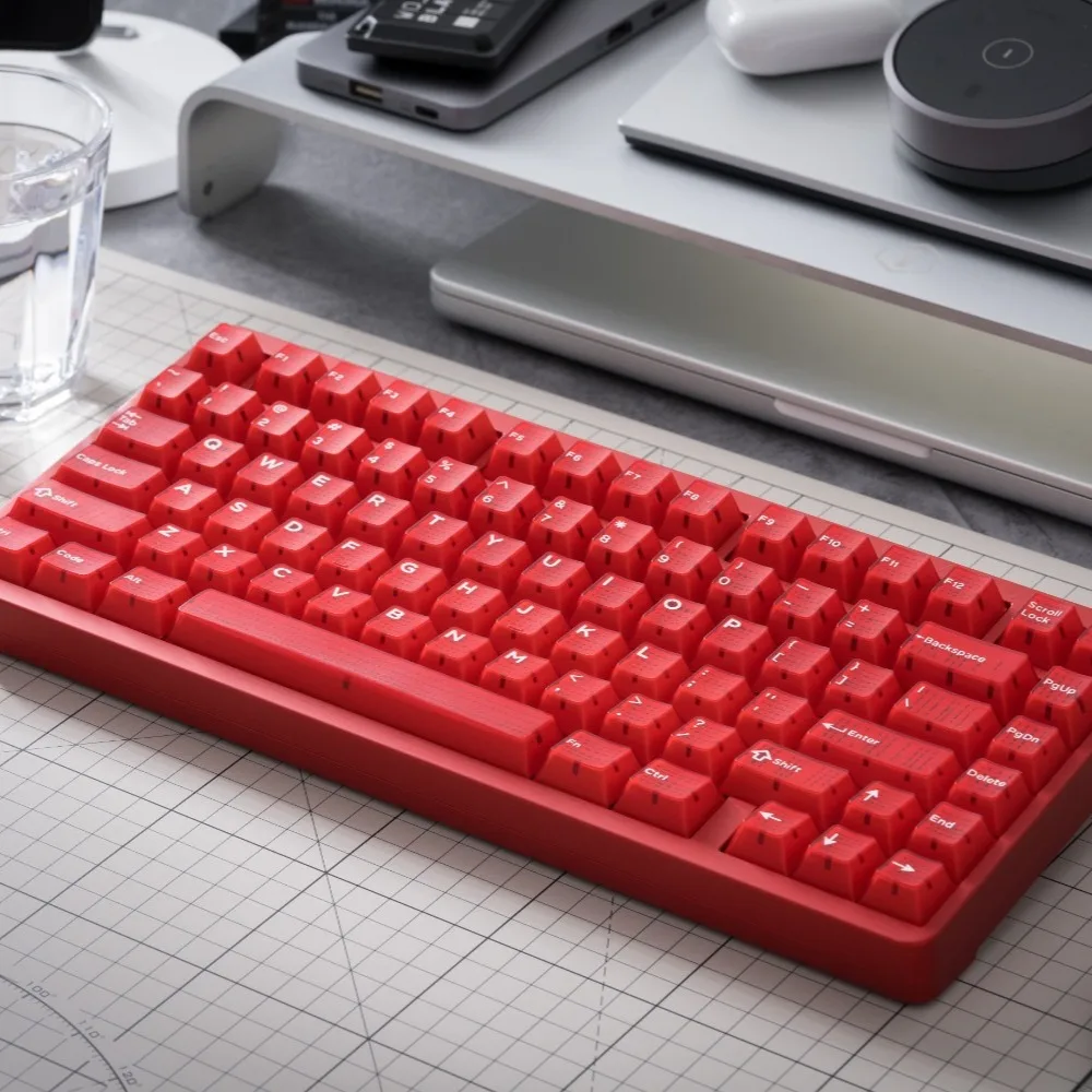 DOMIKEY-Tapa de teclado rubí, accesorio de teclado mecánico personalizado, perfil de cereza, 145 teclas, ABS - imagen 5