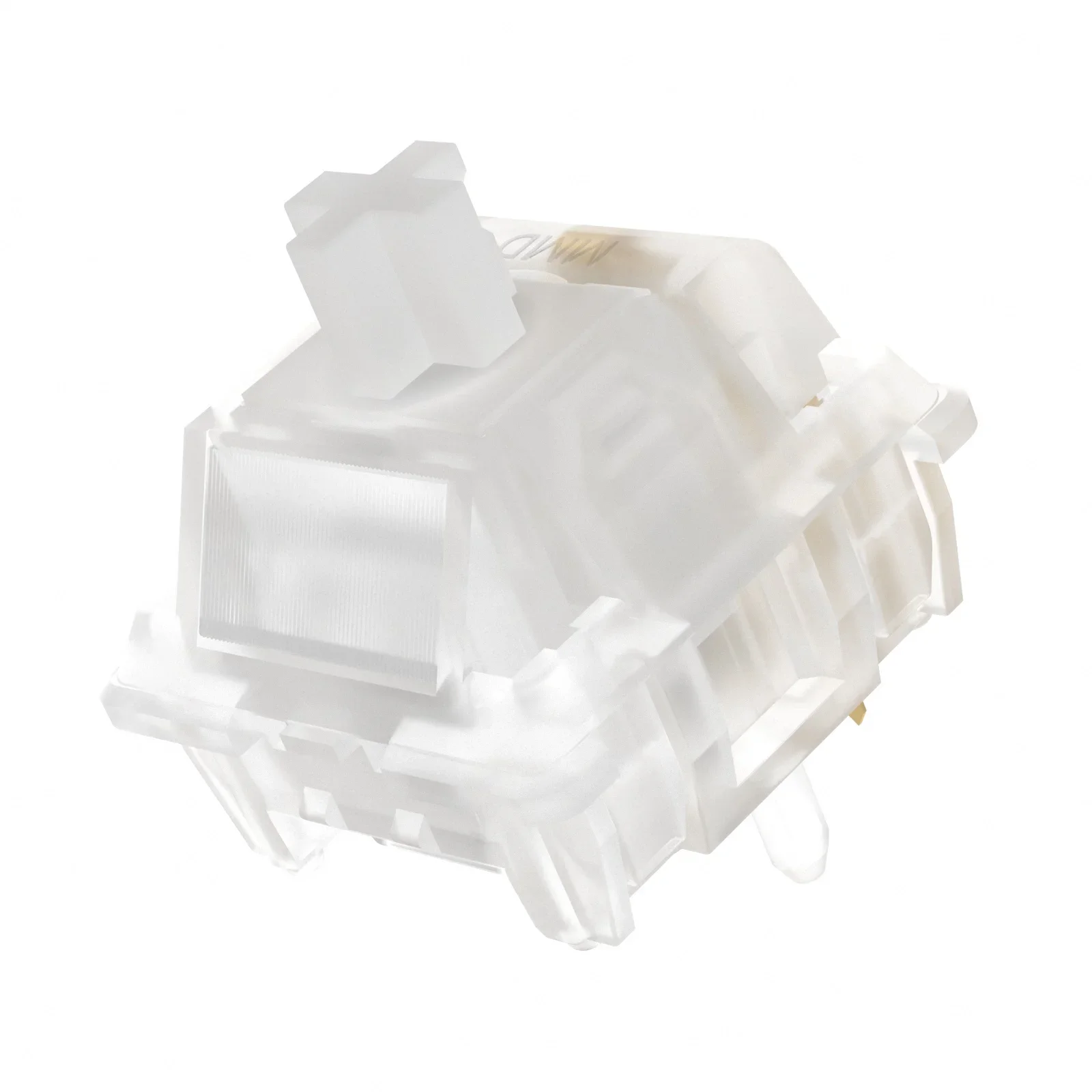 MMD-interruptor lineal de tinta blanca, 45g, para teclado mecánico para videojuegos, PC lubricado de fábrica, POM, resorte largo, accesorios de Kit DIY personalizados - imagen 2