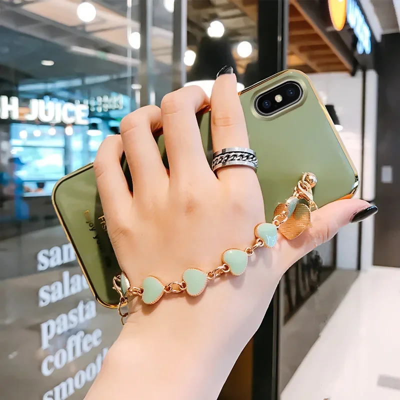 Funda de teléfono con pulsera de corazón ostentoso para Samsung Galaxy A51, A71, A31, A41, A21S, A42, A10S, A20, A30, A40, A50, A70, A80 - imagen 5