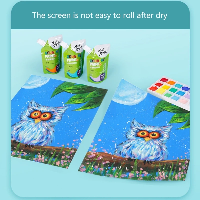 Bolsas 11 colores pintura Gouache 100ml en bolsas, pigmento rico en acuarela, no tóxico - imagen 4