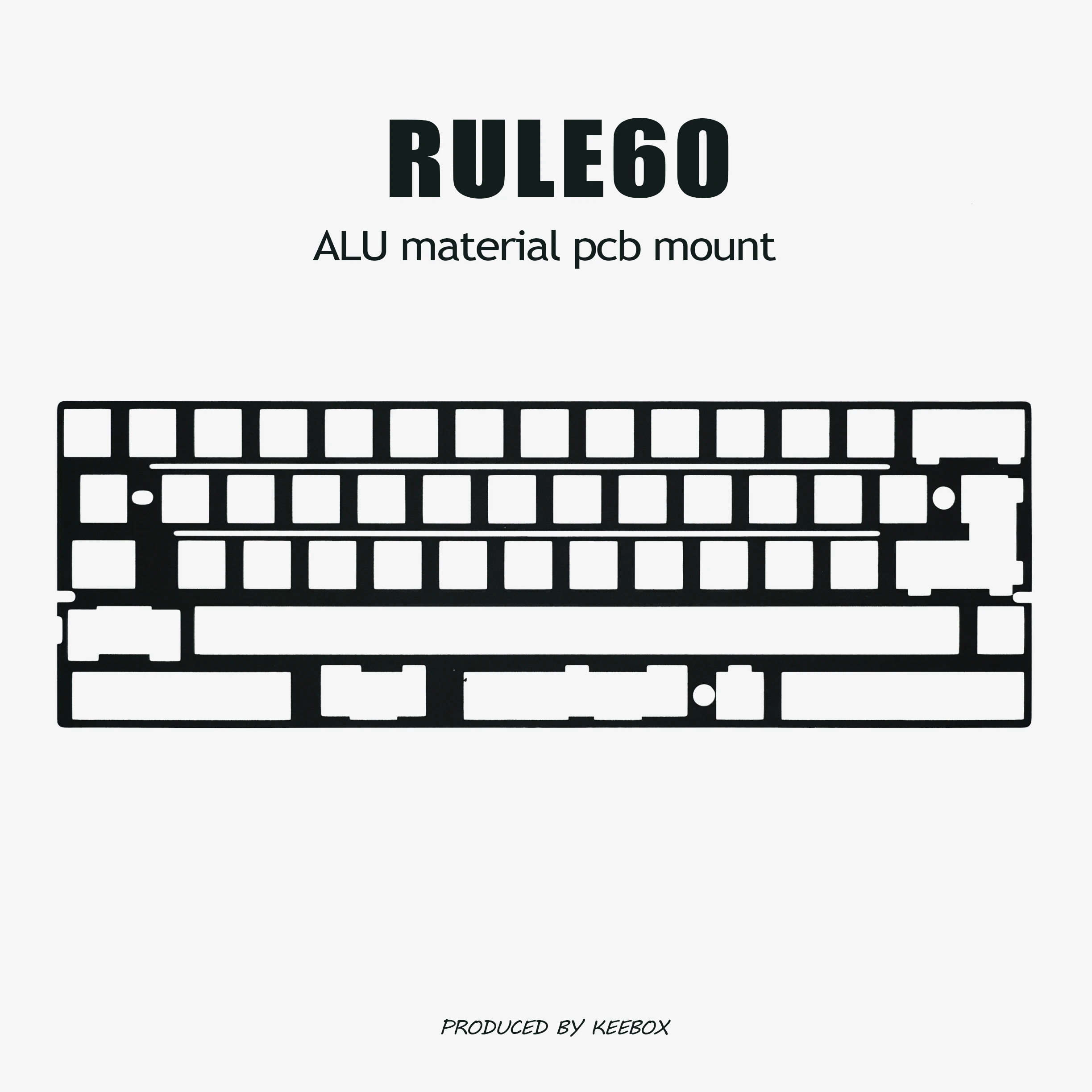 Keebox Rule60 V3 PC Fr4 Teclado mecánico montado en PCB de aluminio Placa de posicionamiento personalizada - imagen 2