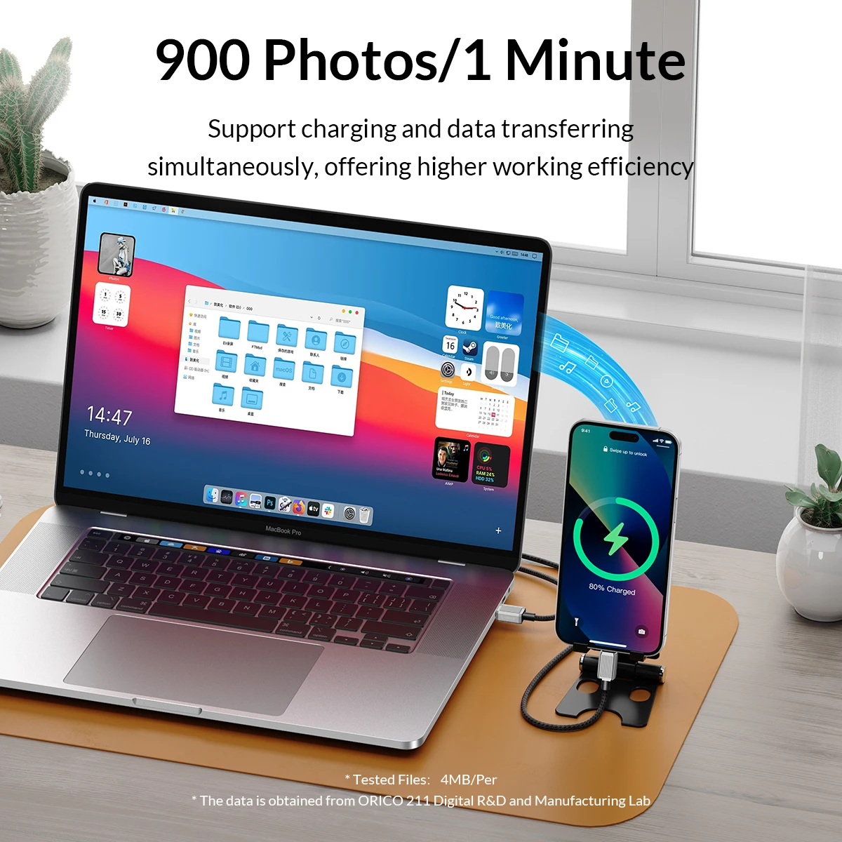 ORICO-Cable USB de carga rápida para iPhone, accesorio PD de 29W para iPhone 14, 13, 11, 12 Pro Max - imagen 4