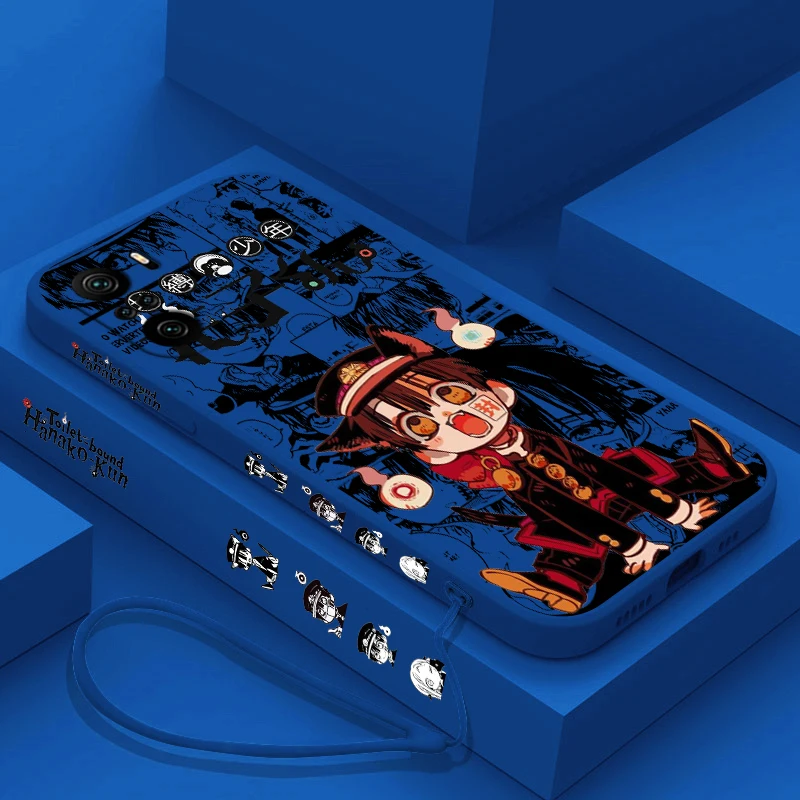 Hanako Kun-funda de teléfono con cuerda izquierda líquida para Xiaomi Redmi Note 13, 12, 12Pro, 11S, 11T, 10S, 10 Pro Plus, 5G - imagen 4