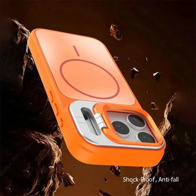 Para Magsafe funda AG con gradiente mate magnético para iPhone 17 15 14 16 Plus 13 12 17 Pro Max 11 soporte de cámara cubierta de TPU a prueba de golpes - imagen 4