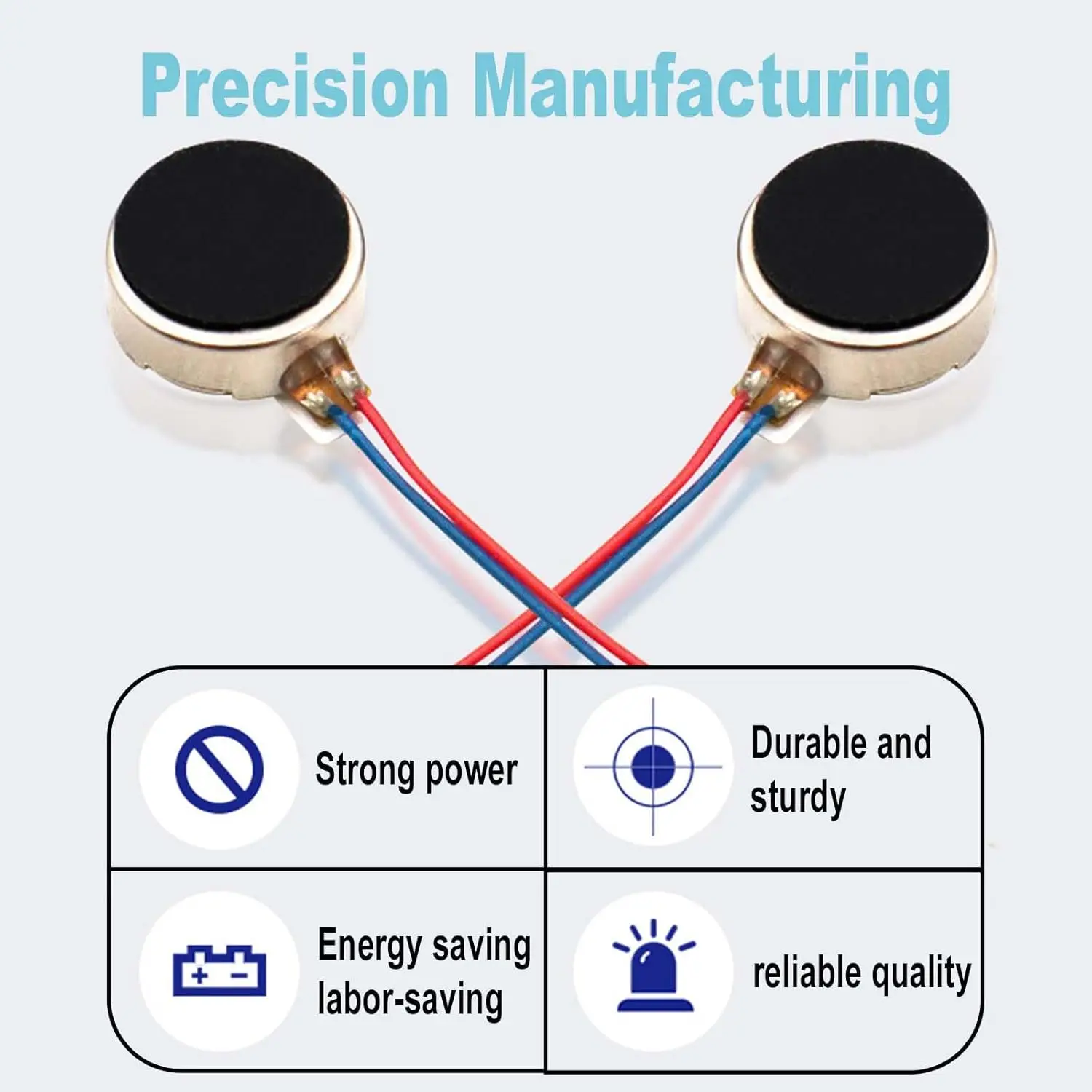 Mini motores de vibración de 10000rpm, Motor vibratorio Micro DC 3V tipo botón de moneda plana, 10mm x 2mm para tableta, buscapersonas, teléfono móvil - imagen 5