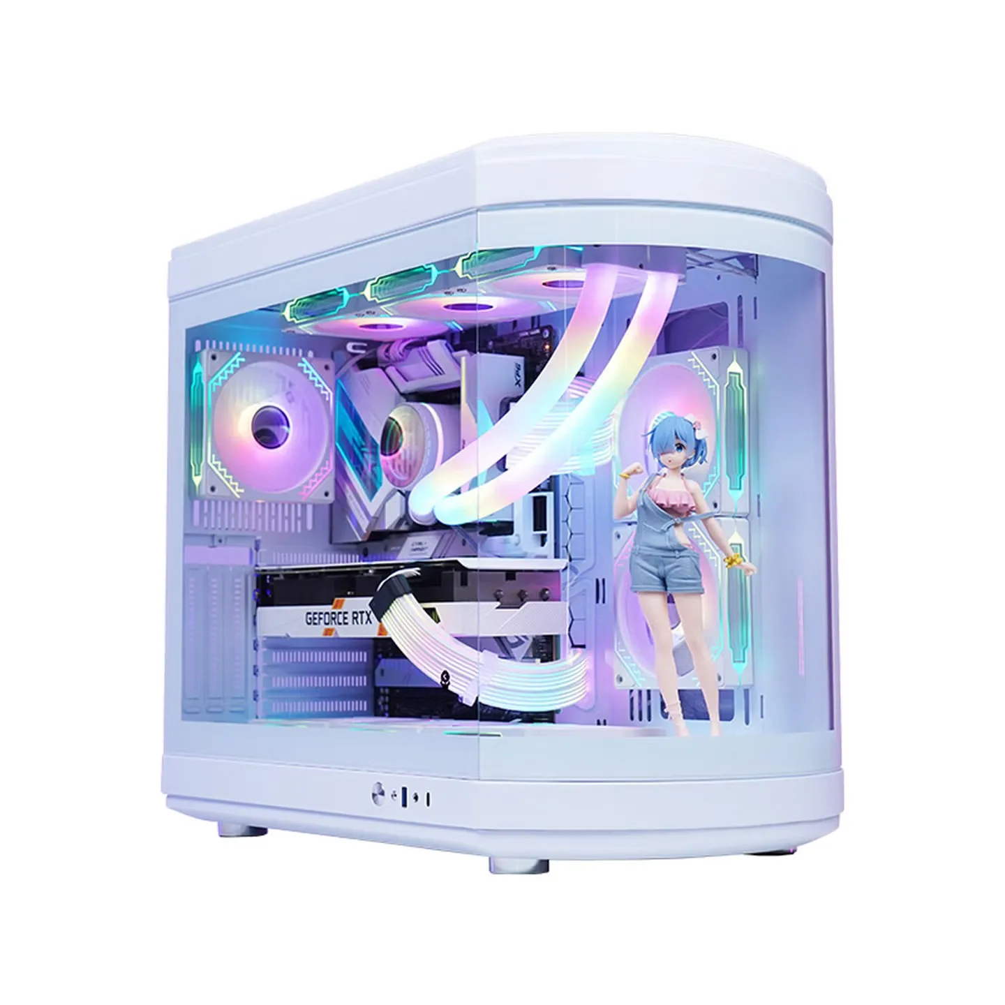 WJCOOLMAN Sky Ceiling PRO vidrio curvo vista al mar apartamento caja de computadora compatible con placa base ATX con refrigeración por agua 240/360 - imagen 2