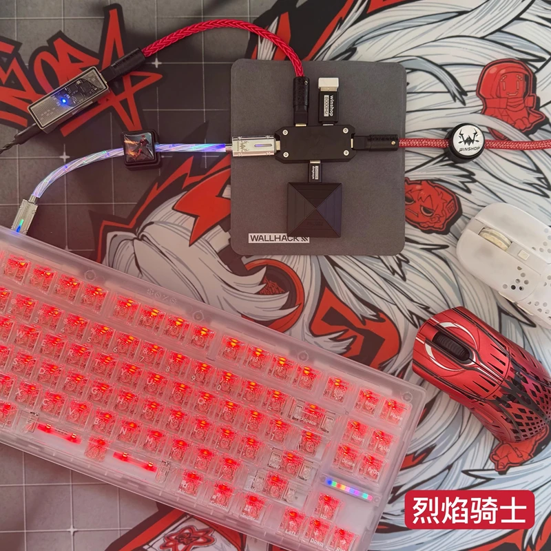 Winshop Cable de teclado mecánico Separable 1 a 2 8K Tipo C Puerto USB Computadora de escritorio Teclado para juegos Cable de datos Profesional - imagen 5