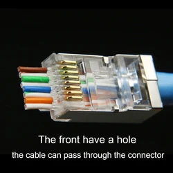 Conector RJ45 Cat6 Blindado para Cable Ethernet LAN
