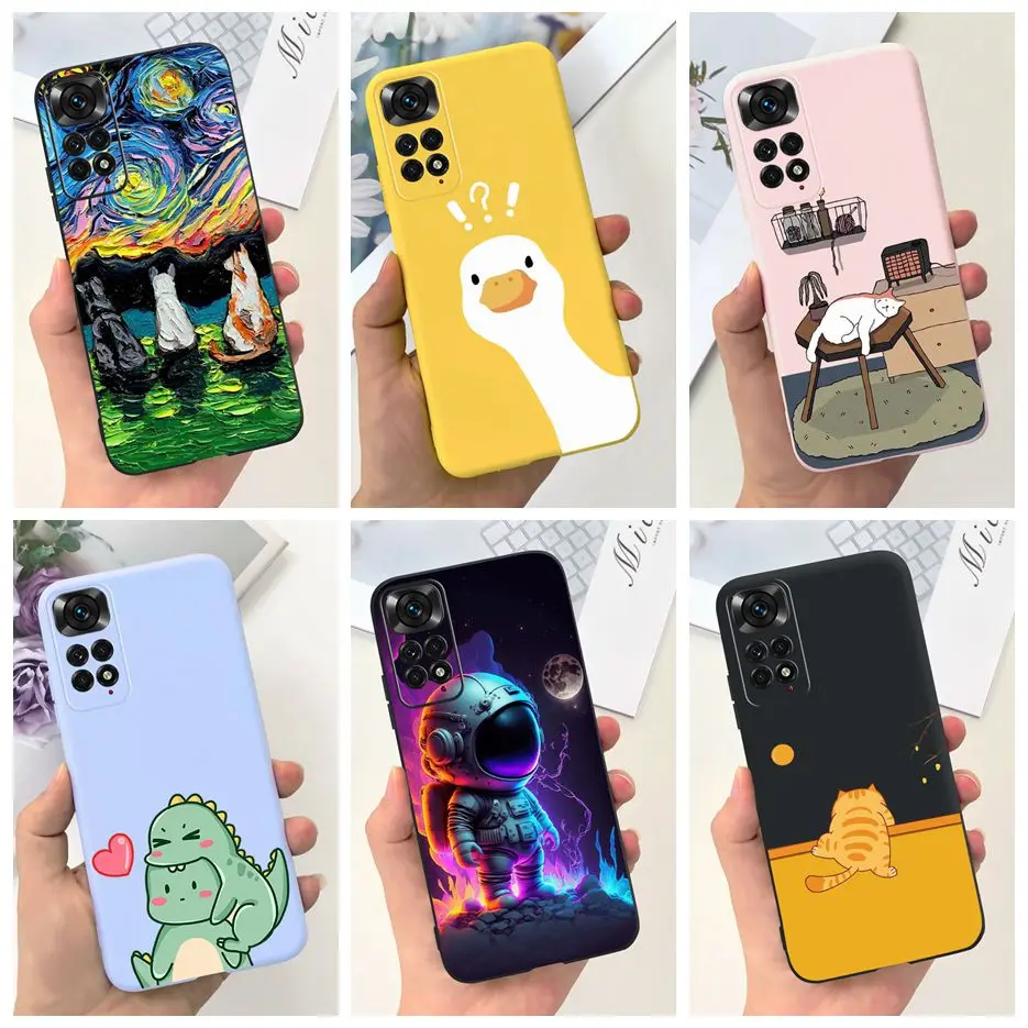 Para Xiaomi Redmi Note 11 funda Redmi Note 11S 4G elegante caramelo pintado cubierta suave TPU funda de teléfono para Redmi Note 11 Pro Plus Shell