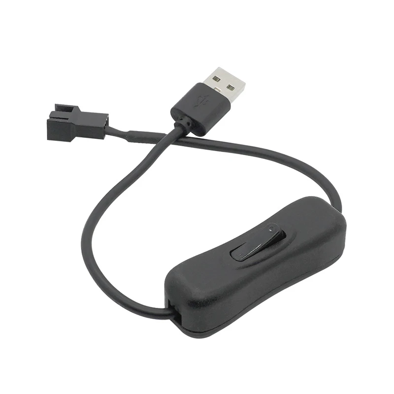 2 uds USB a 4 pines PWM 5V USB funda PC ventilador adaptador de corriente conector Cable convertidor con interruptor de encendido y apagado - imagen 4