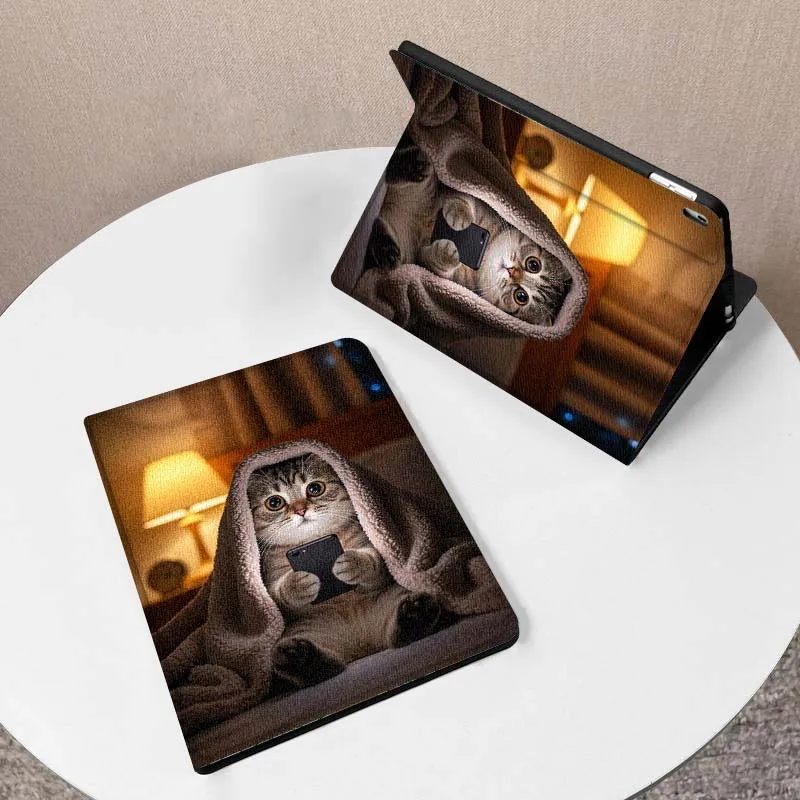 Patrón de gato fresco de dibujos animados para Huawei Honor Tab Magic Pad GT 6 X9 X8A X8 V8 V7 9 8 2 3 13,3 10 Pro pulgadas funda para tableta - imagen 2