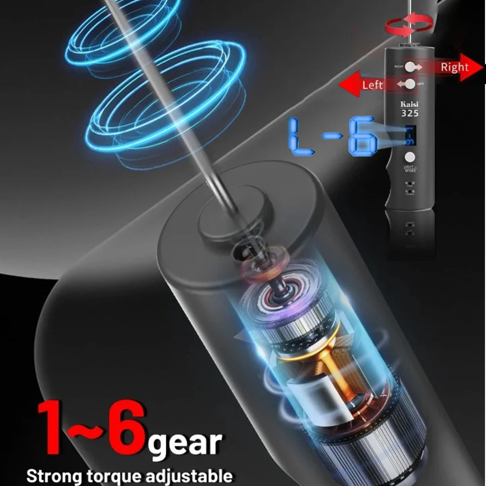 Kaisi 325 eliminador de pegamento eléctrico todo en uno, 6 velocidades, alto par ajustable para pantalla de reparación de teléfonos móviles, herramienta de eliminación de pegamento OCA - imagen 3