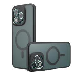 Funda HONOR 400 Lite transparente mate con MagSafe y antigolpes
