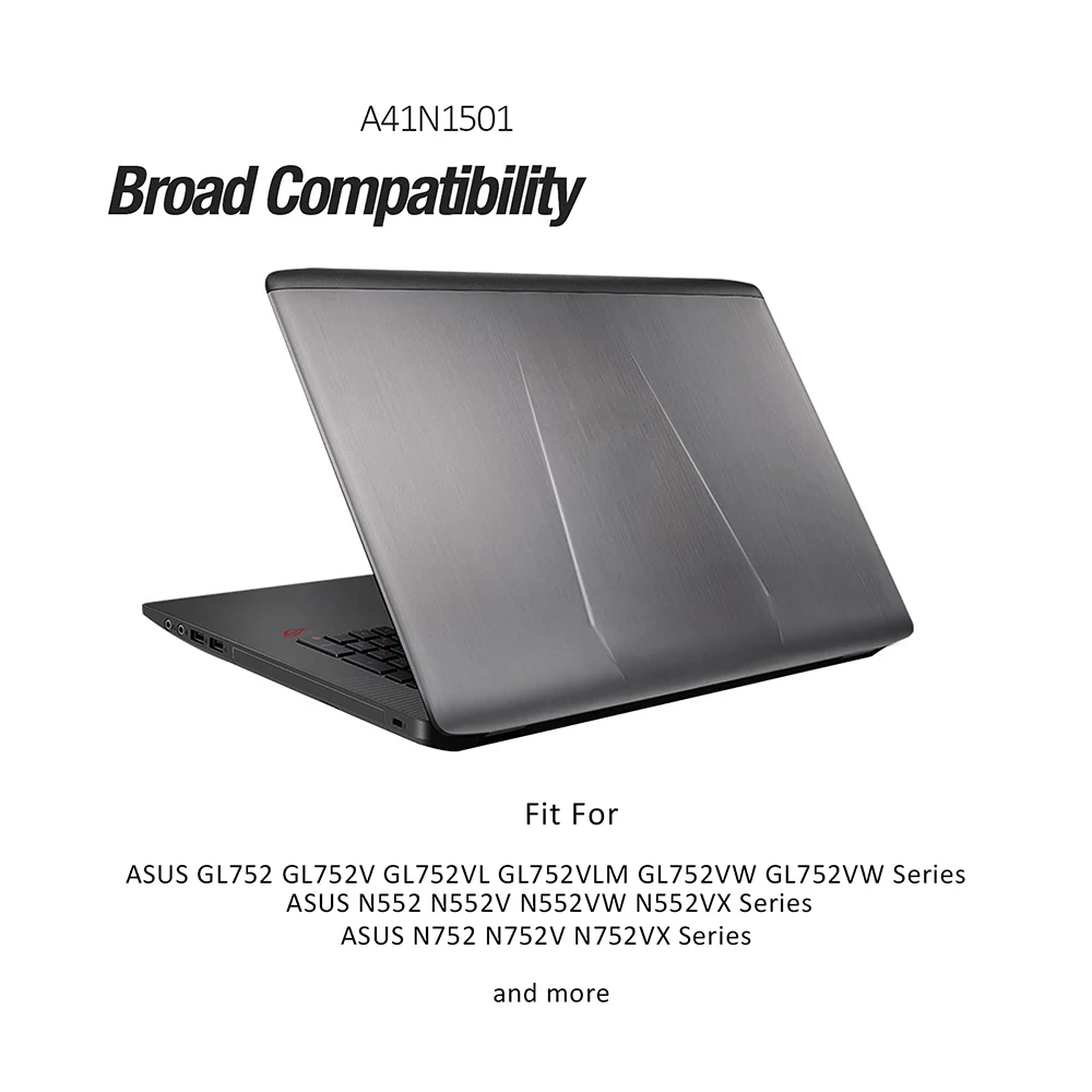 Batería de repuesto A41N1501 para ASUS ROG G752VW GL752VL GL752VW N752VW N552V N552VX N752V serie A41LK9H L41LK2H, 15V, 48wh - imagen 2