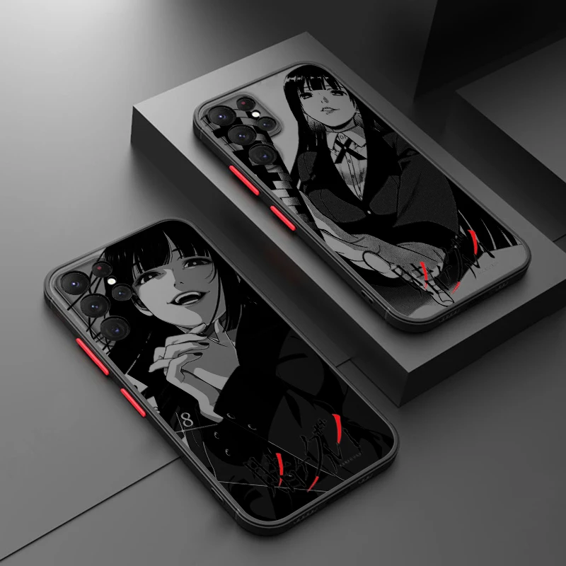 Funda de teléfono translúcida esmerilada Anime Kakegurui Samsung A72 A54 A53 A52S A34 A32 A33 A24 A23 A22S A02 Lite