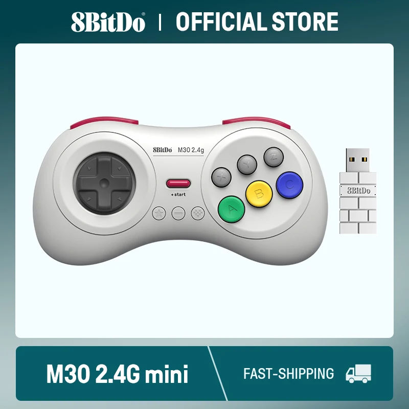 Mando Inalámbrico 8BitDo M30 para Genesis Mini y Mega Drive Mini