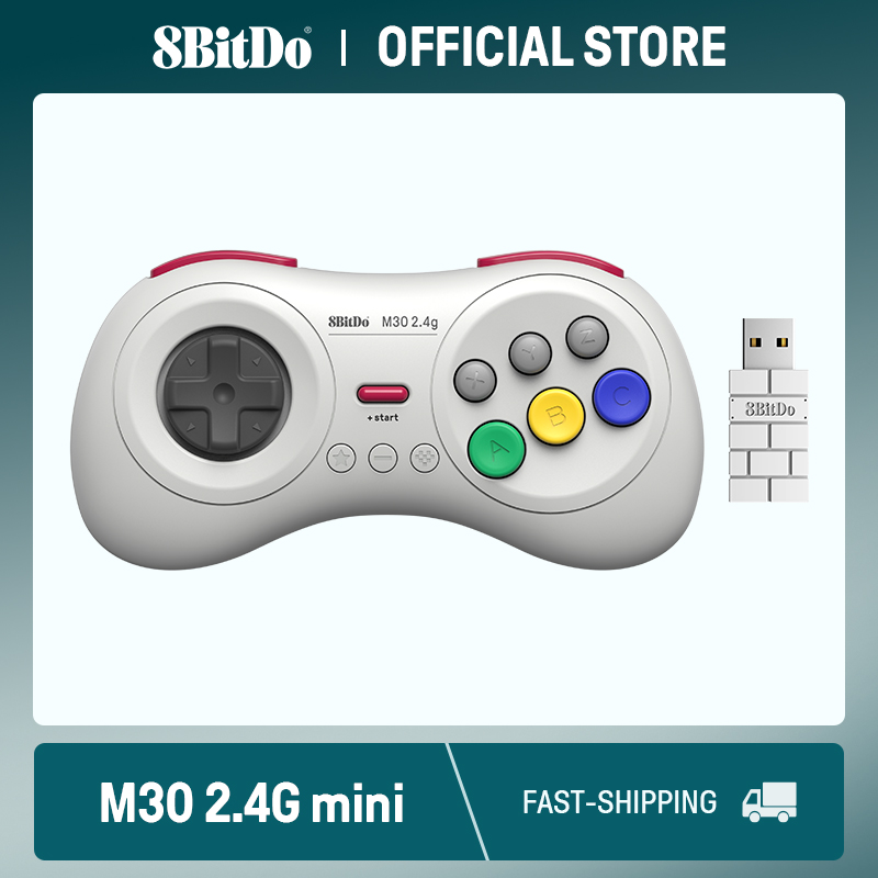 Mando Inalámbrico 8BitDo M30 para Genesis Mini y Mega Drive Mini