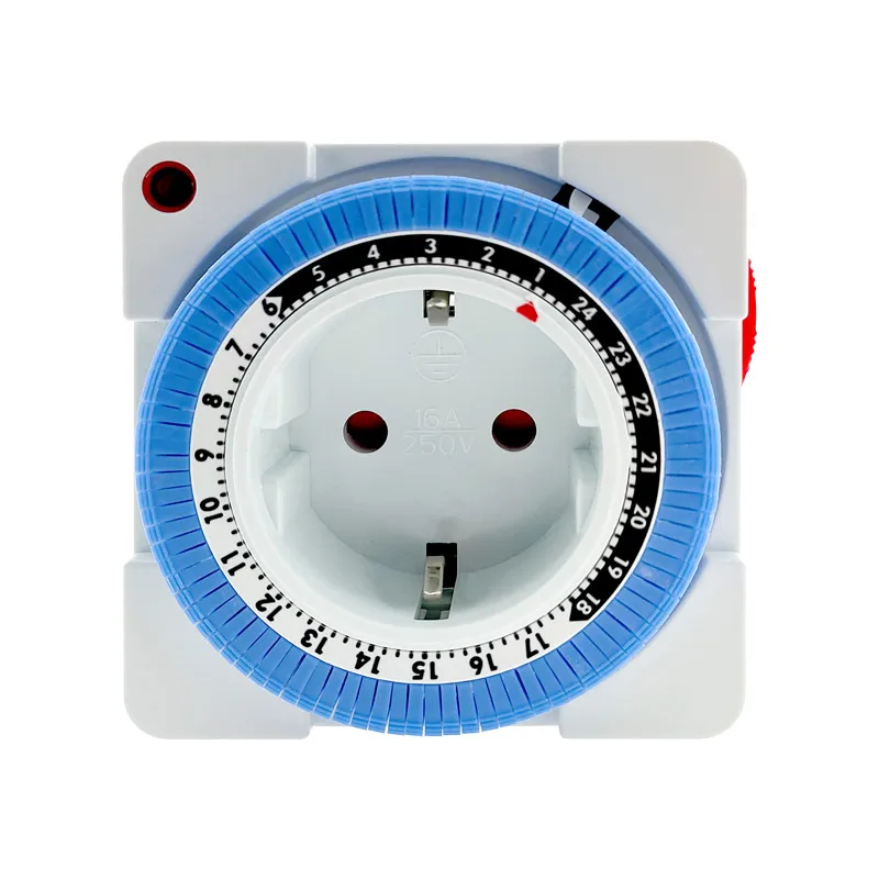 UE 24 horas temporizador interruptor enchufe mecánico con conexión a tierra programable inteligente cuenta regresiva interruptor enchufe interior apagado automático - imagen 2