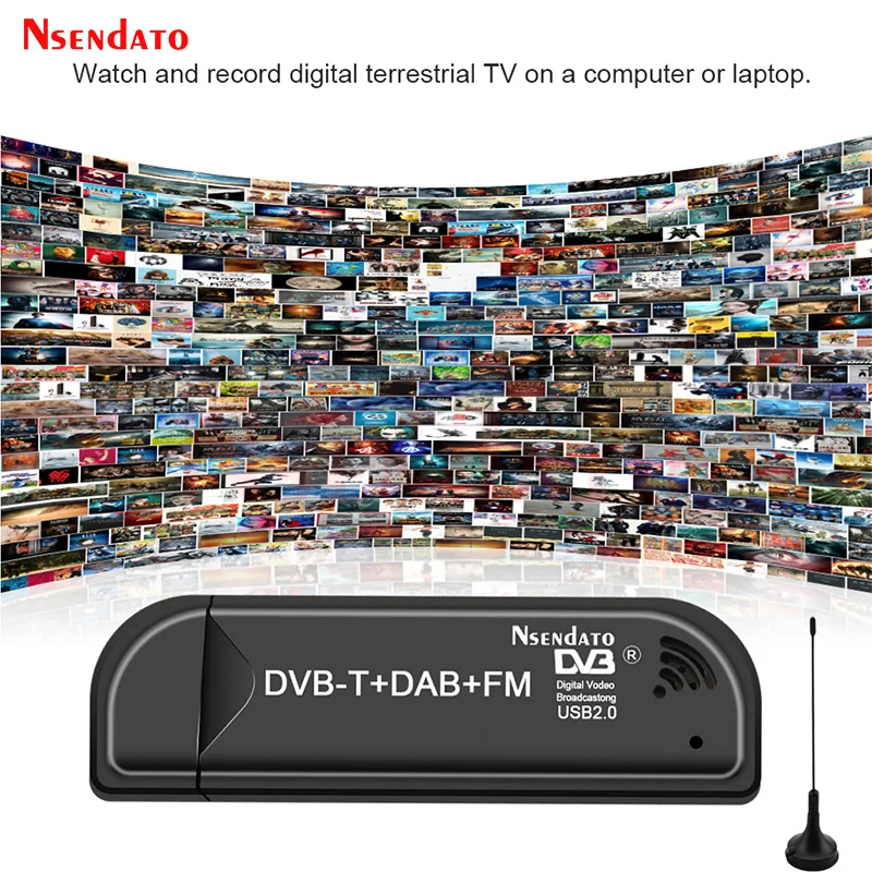 Receptor de sintonizador de TV Digital con antena, USB 2,0, DAB, FM, DVB-T, RTL2832U, FC0012, SDR, USB, envío directo - imagen 4