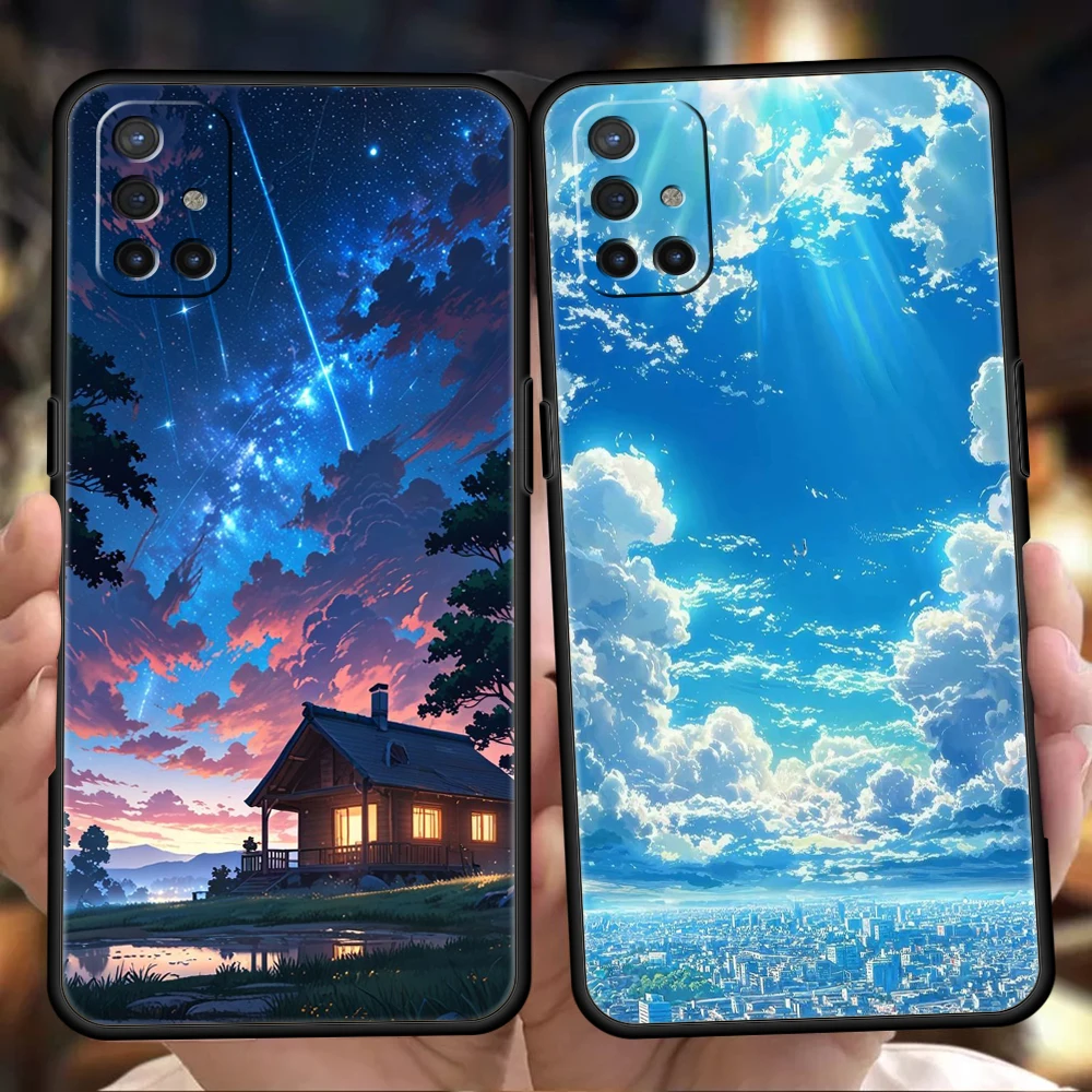 Funda de teléfono para OnePlus 13 12 11 10 9 Pro 9T 13R 12R 10R 9RT 10T 8T 8 Nord 2T CE 2 3 5G N200 N30 funda suave cielo de dibujos animados