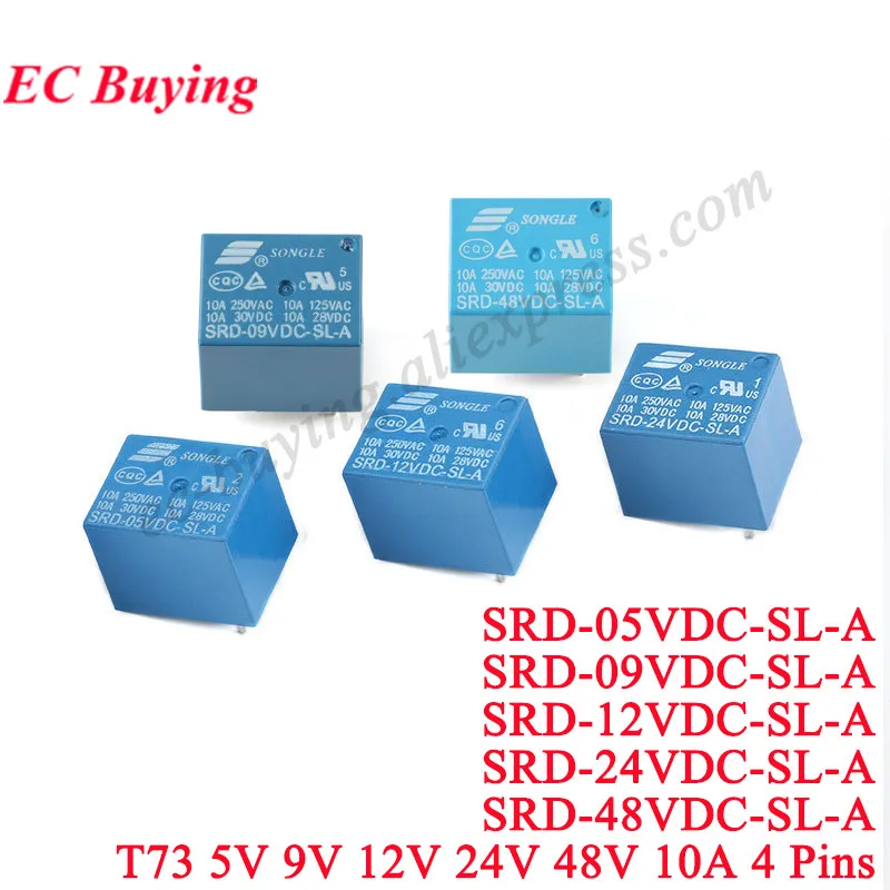 1-10 Uds relé SRD-03VDC-SL-C SRD-05VDC-SL-C SRD-24VDC-SL-C SRD-12VDC-SL-C 3V 5V 6V 9V 12V 24V 48V 10A 250VAC 5PIN relés - imagen 5