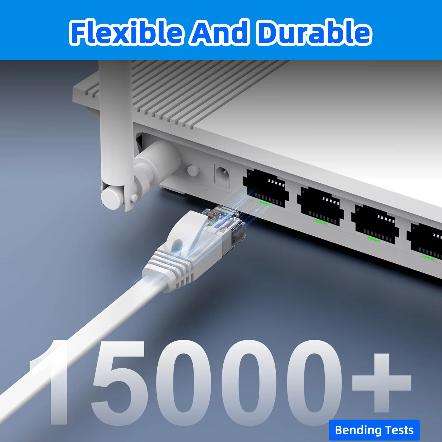 Cable Ethernet Cat6 RJ45 Plano – Conexión Red Gigabit Estable - imagen 2