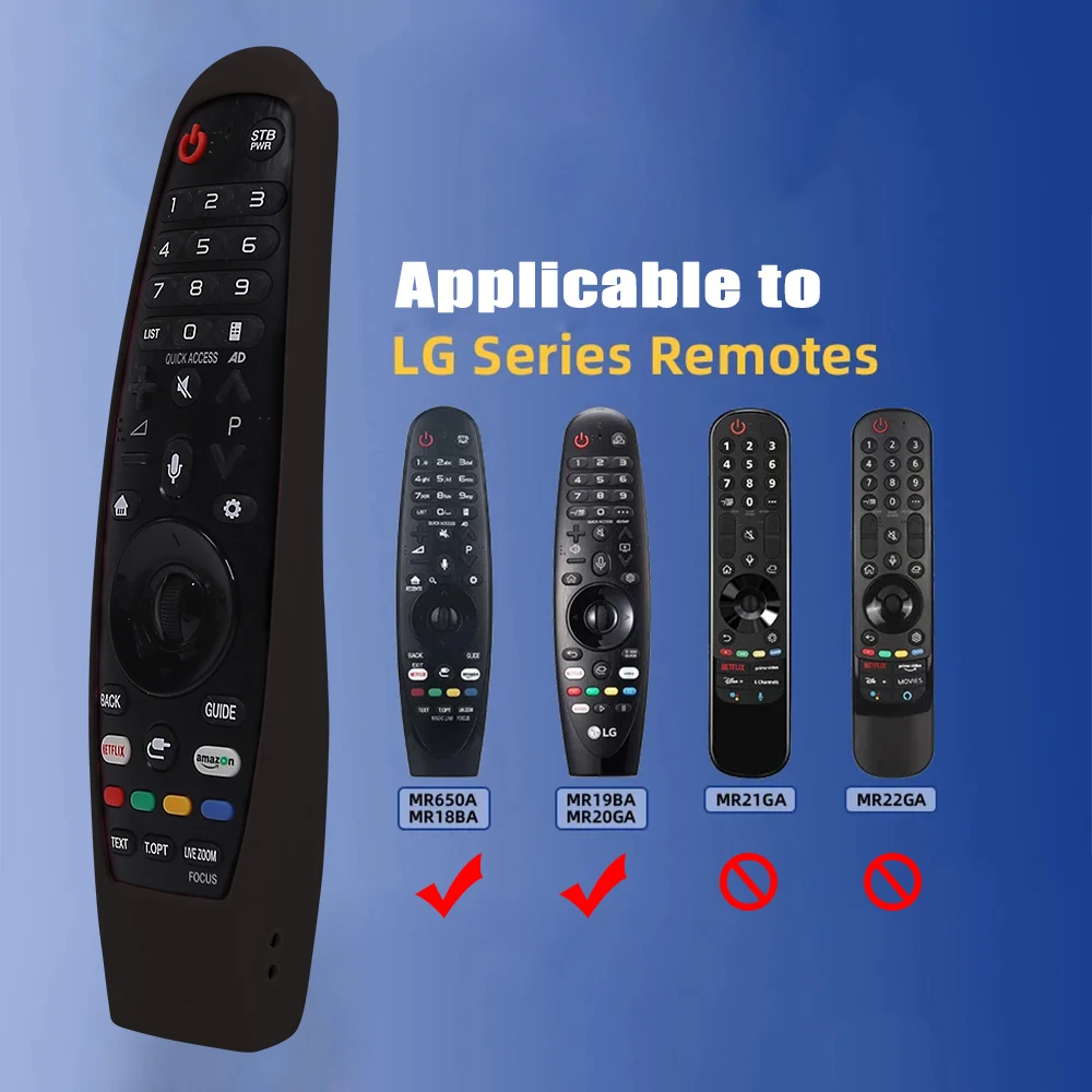 Funda protectora de silicona para LG AN-MR600 MR650 MR18BA MR19BA MR20GA, cubierta mágica para mando a distancia, consola de TV OLED inteligente, 2 uds. - imagen 4