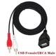 USB Female 2RCA Male