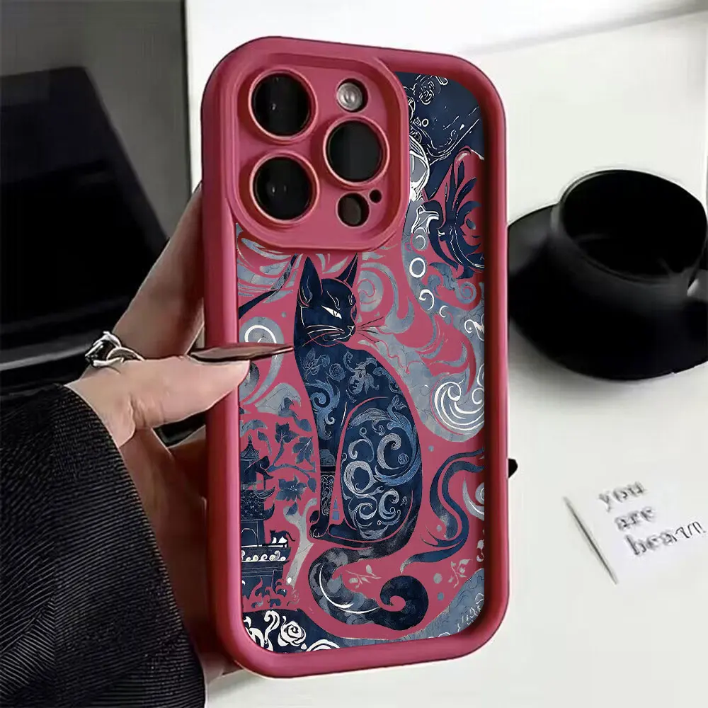 Graffiti Cute Cool Cat Phone Case For Google Pixel 9 8 7 8A 7A Pro XL 4G 5G Soft Silicone TPU Back Cover - imagen 5