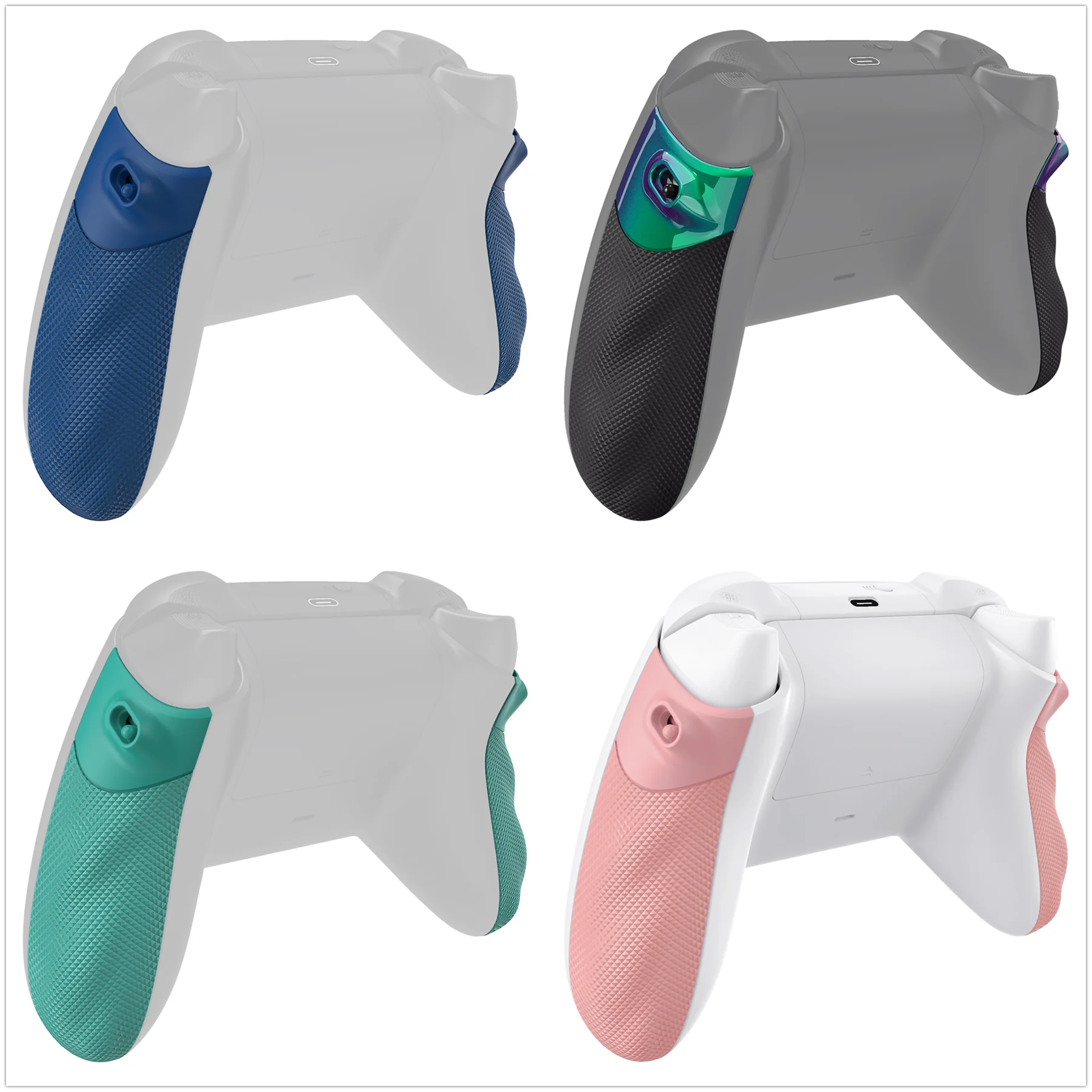 eXtremeRate FLEXOR Kit de tope de gatillo de empuñaduras de rieles laterales de goma para controlador inalámbrico Xbox Core, empuñaduras de tope de gatillo - imagen 2