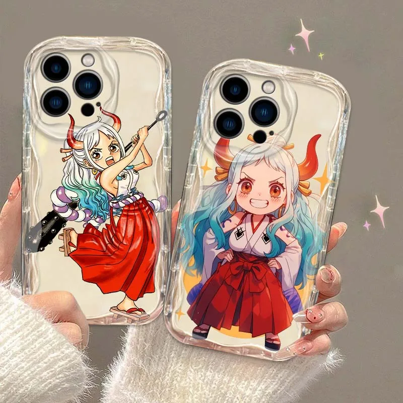 Funda Yamato de una pieza para iPhone XR 16 15 14 13 12 11 Pro Plus Max Mini Wave Oil funda de teléfono