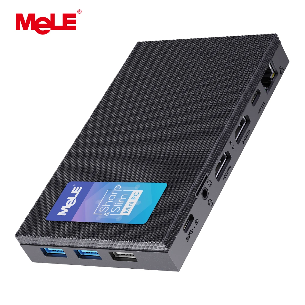 MeLE Mini PC sin ventilador Quieter4C N150 32GB 512GB Micro PC USB-C 2 X HDMI 4K @ 60 Pantalla triple Factor de forma pequeña Computadoras de escritorio - imagen 2