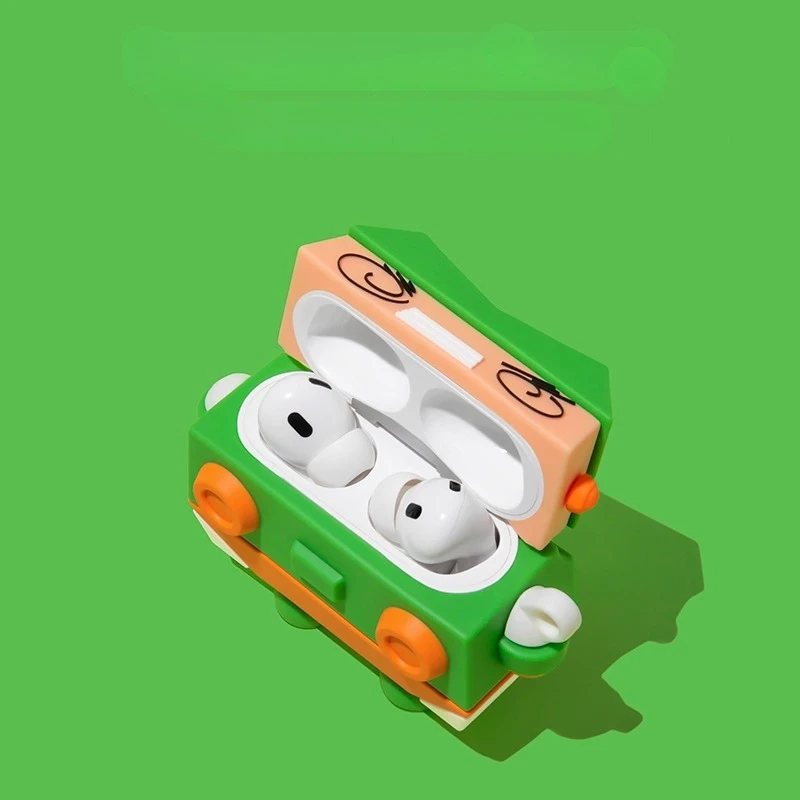 Funda de dibujos animados Robot para Airpods 1 2 3 funda de silicona para auriculares Bluetooth funda protectora inalámbrica para AirPods Pro Shell Comfort - imagen 2