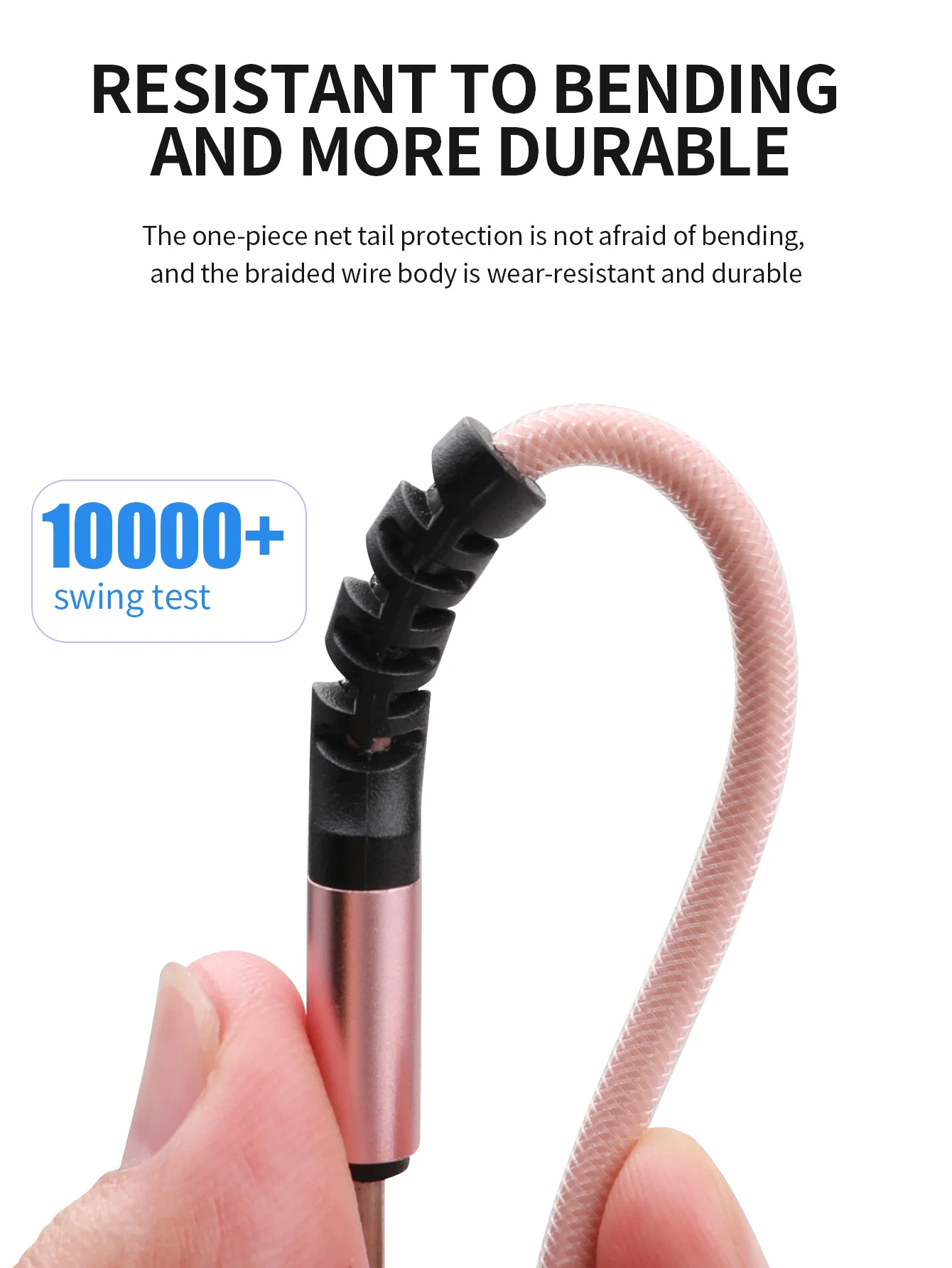 Cable trenzado USB C a USB C de 6,6 pies PD 60W Cable de carga rápida para XIAOMI ONEPLUS OPPO y más - imagen 3