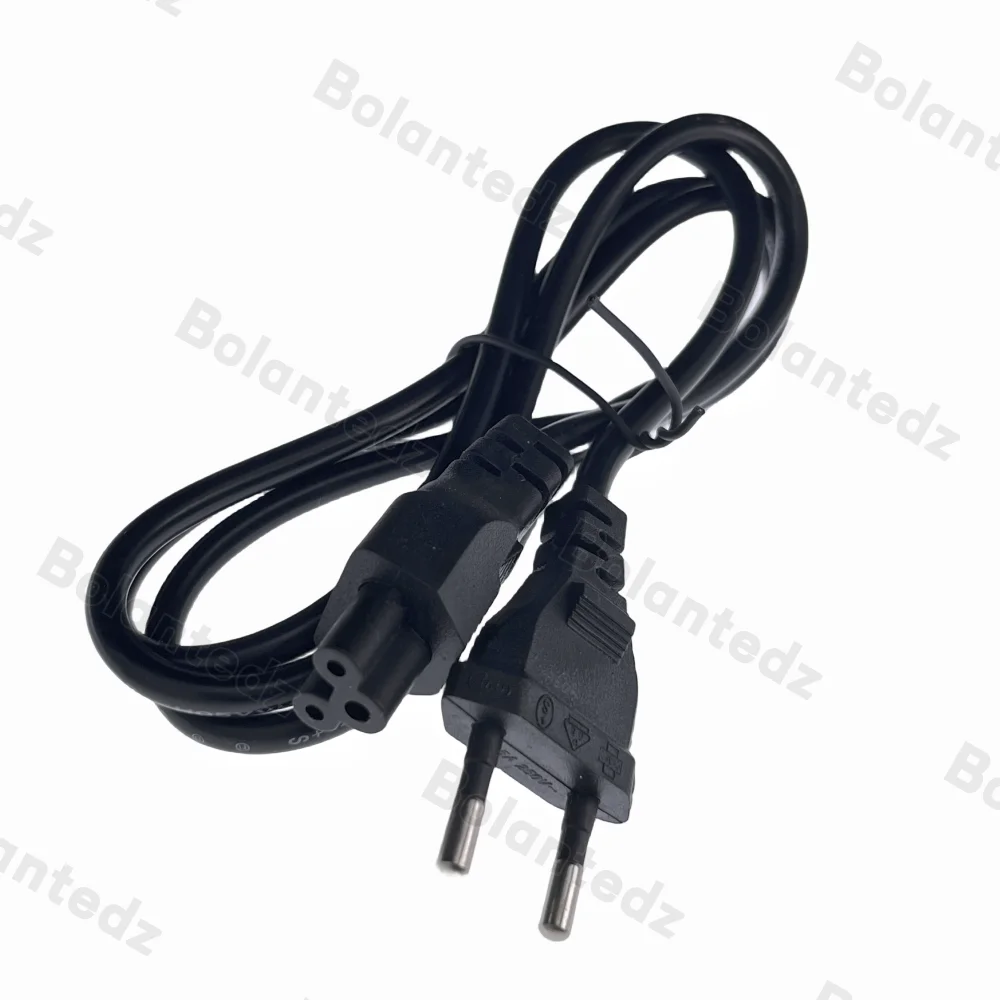 Bolantedz UE Euro EE. UU. Cable de alimentación europeo americano IEC C5 Cloverleaf Cable de alimentación 1,2 m 4 pies para adaptadores de CA portátil