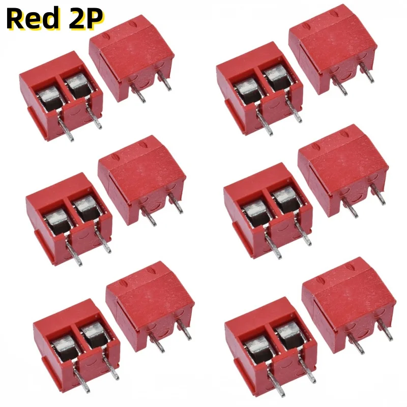 10/20 piezas PCB bloque de terminales conector paso 5,0mm KF301 Pin recto 2P 3P tornillo PCB bloques de terminales Kit surtido de conectores - imagen 5