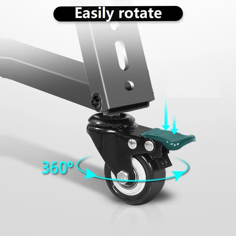 HILLPORT Carrito de TV Soporte de TV ajustable en ángulo móvil con ruedas para LED de 32-70 pulgadas, Soporte plano curvo LCD Soporte de TV Mesa SC5100 - imagen 5