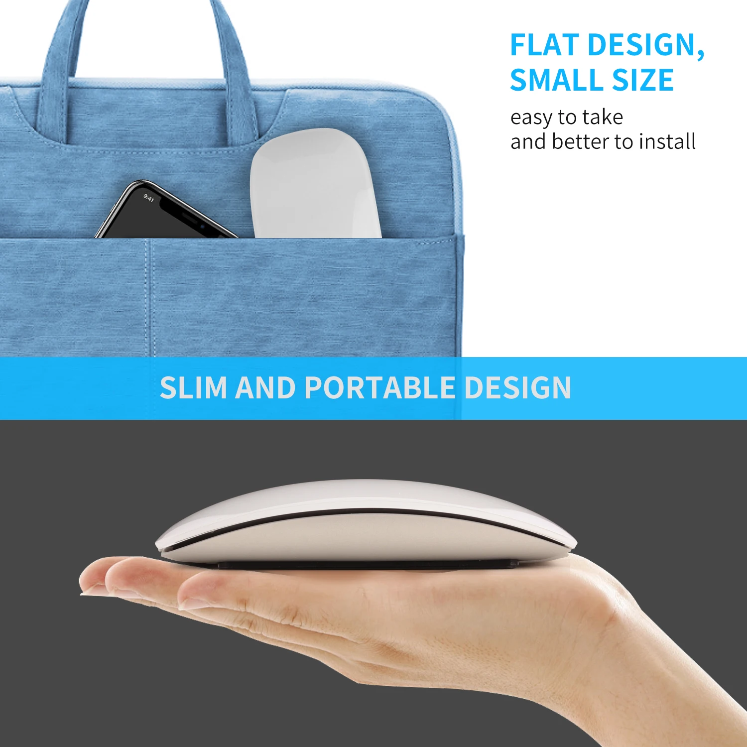 Ratón inalámbrico Bluetooth, recargable, silencioso, multiarco táctil, ratón mágico ultrafino para ordenador portátil, Ipad, Mac, PC, Macbook - imagen 4