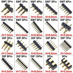 Conector Pogo Pin 2,54mm Fila Única DIP/SMT