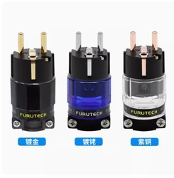 Conector Schuko IEC HiFi Contactos Cobre Rojo Oro Rodio