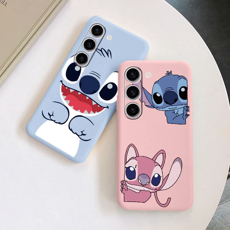 Para Samsung Galaxy S24 S24 + S 24 Ultra funda de dibujos animados Stitch Cool Love Angle lindo Fundas para Samsung S24 Plus Shelll suave TPU Capa - imagen 3