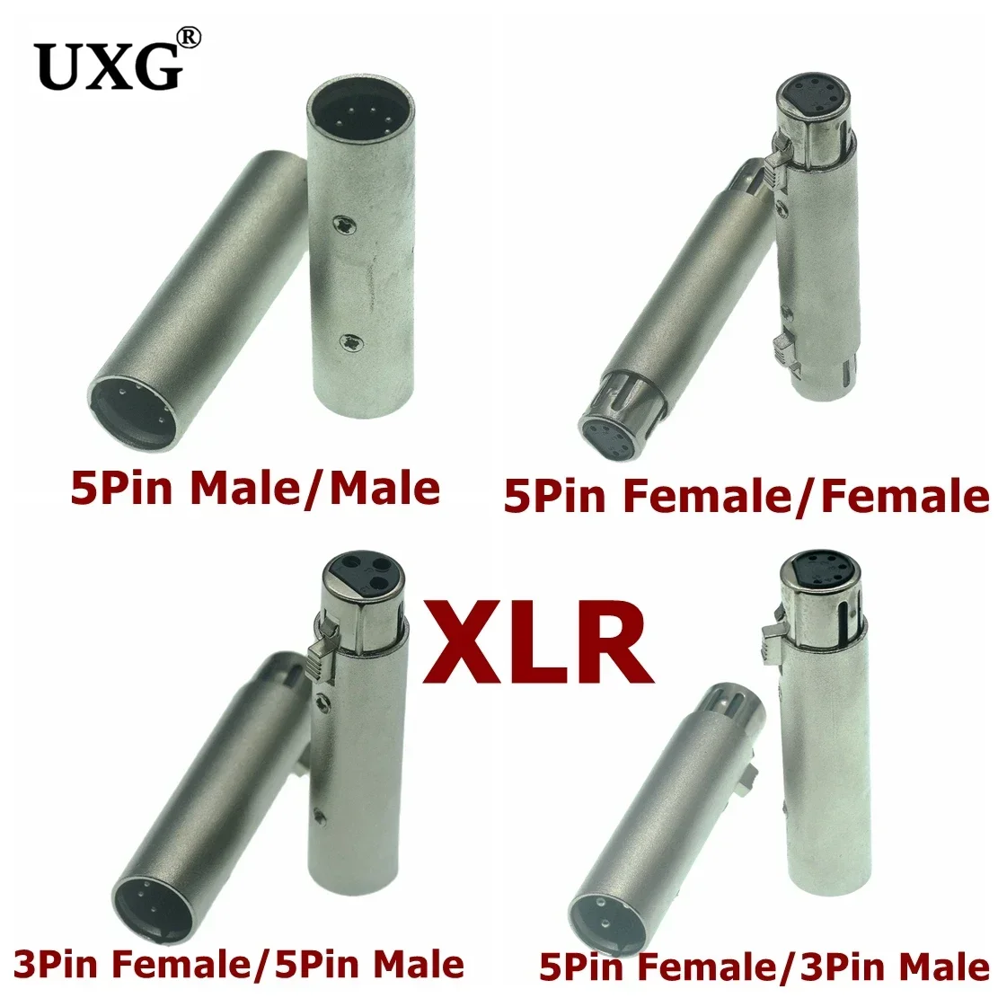 1 unidad XLR 3PIN a 5P cabeza hembra a 3,5mm 6,5 hembra Mini XLR 5Pin revolución RCA macho Lotus Audio hembra 6,35 adaptador de micrófono - imagen 3