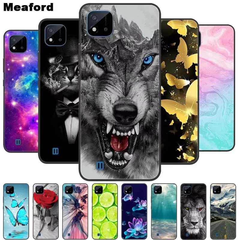 Para Realme C11 2021 funda trasera de silicona funda de teléfono para RealmeC11 RMX3231 funda blanda Realme C11 C 11 2021 coque parachoques tpu