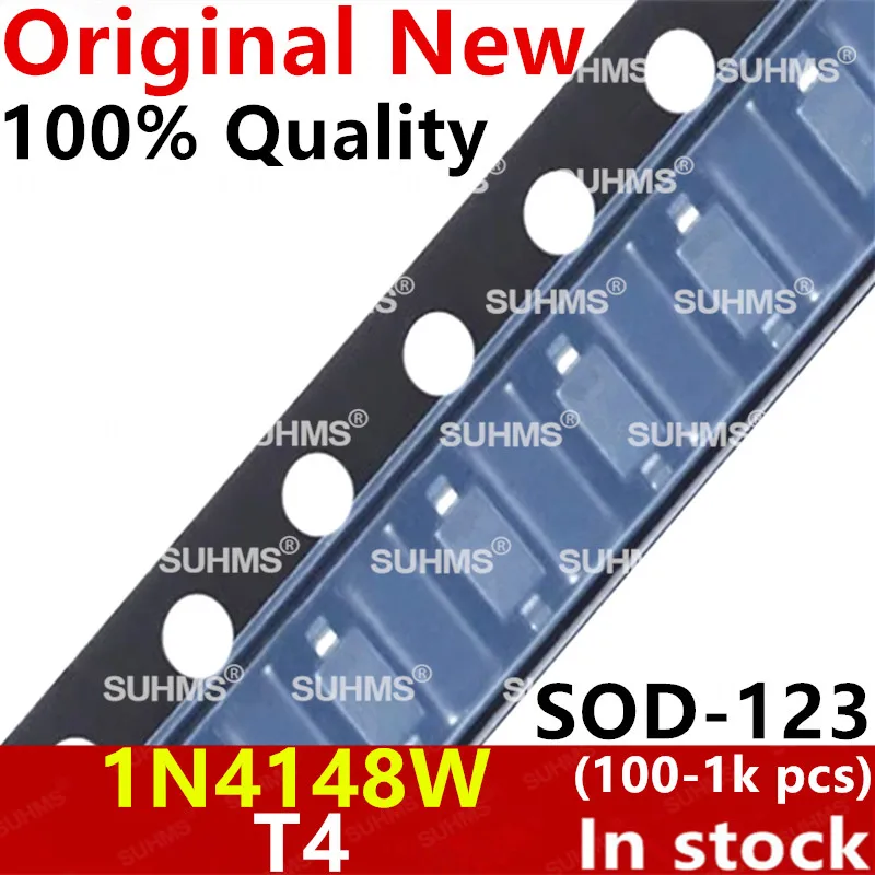 (100-1000 piezas) 100% nuevo 1206 1N4148W T4 1N4148 IN4148 SOD-123
