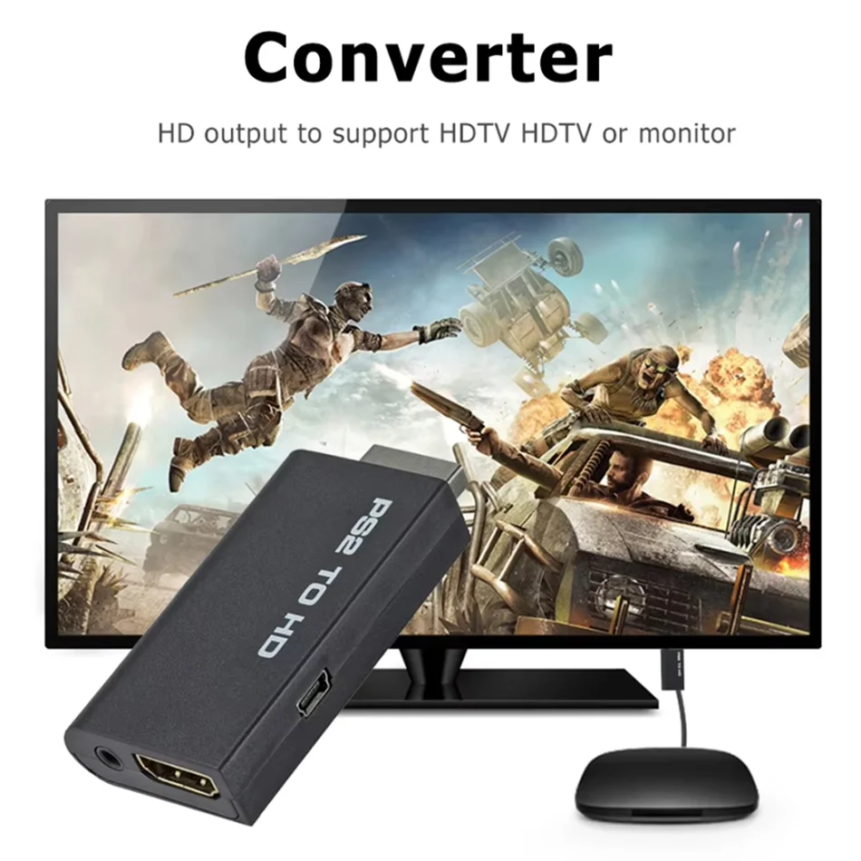 PS2 to HDMI-compatible Converter 1080P Full HD Adapter with 3.5mm Audio Output Supports 480i/480p/576i & All PS2 Display Modes - imagen 5