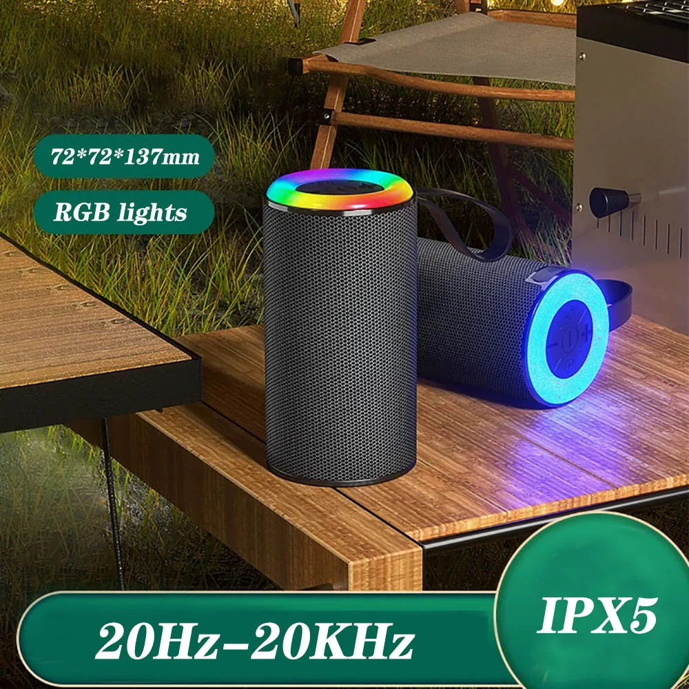 Altavoces Bluetooth 5W bajo mejorado altavoz inalámbrico portátil para exteriores 30 horas IP5 altavoz de ducha impermeable Bluetooth 5,3 - imagen 2