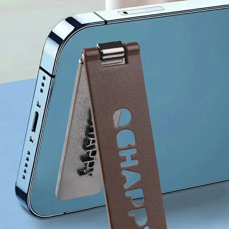 Nuevo soporte Universal para teléfono móvil para todo el teléfono, pegatina trasera, soporte plegable de Metal ultrafino, soporte de aleación portátil de escritorio - imagen 4